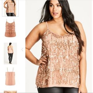 City Chic sequin cami XXL/24w